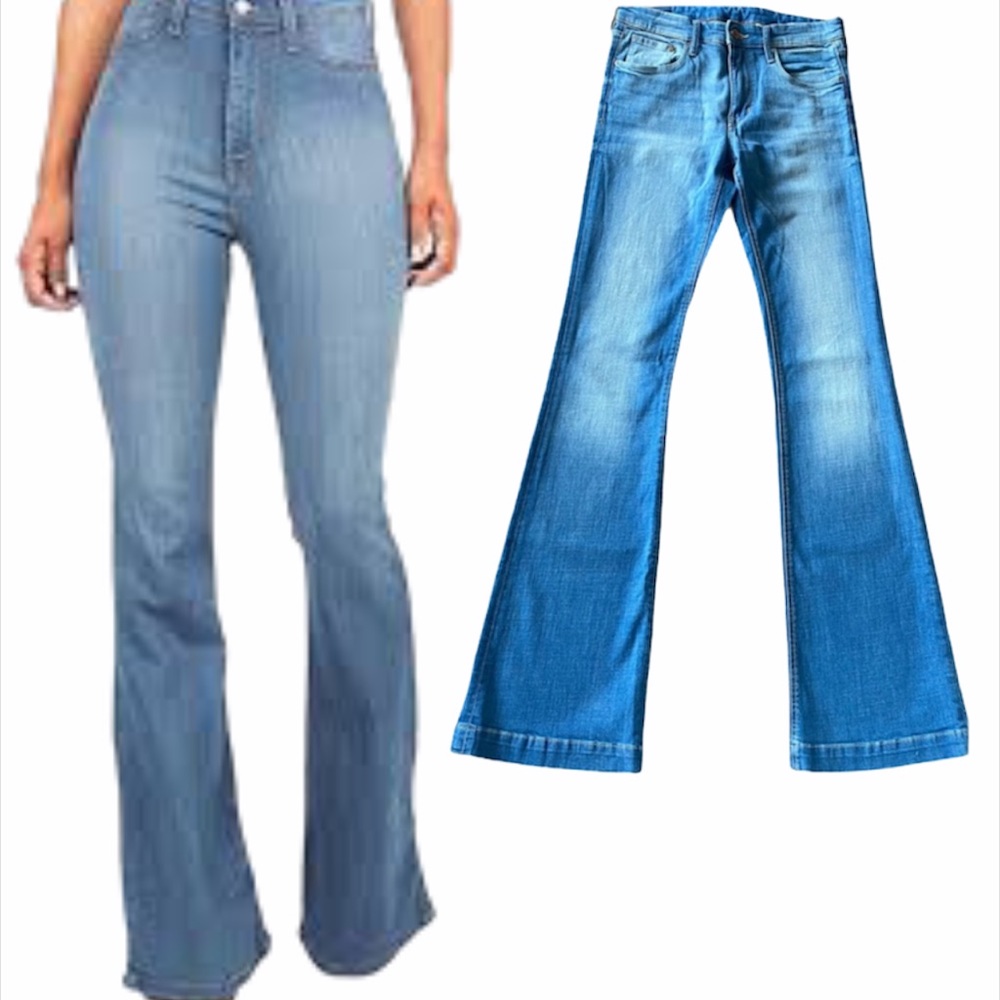 NWOT - & Denim Light Blue Flare Leg Jeans Size 28